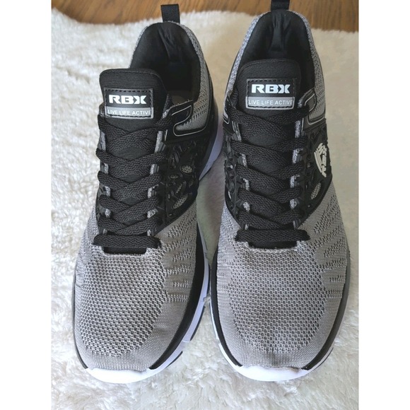 RBX Ajax Men's Live Life Active Athletic Running Shoes Gray/Black EUC Sz 9 - Picture 2 of 8